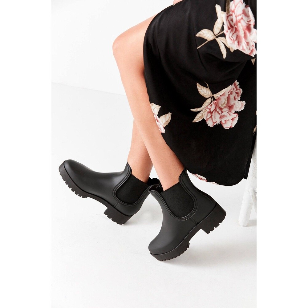 JEFFREY CAMPBELL Cloudy Waterproof Chelsea Rain Boots Sz 8